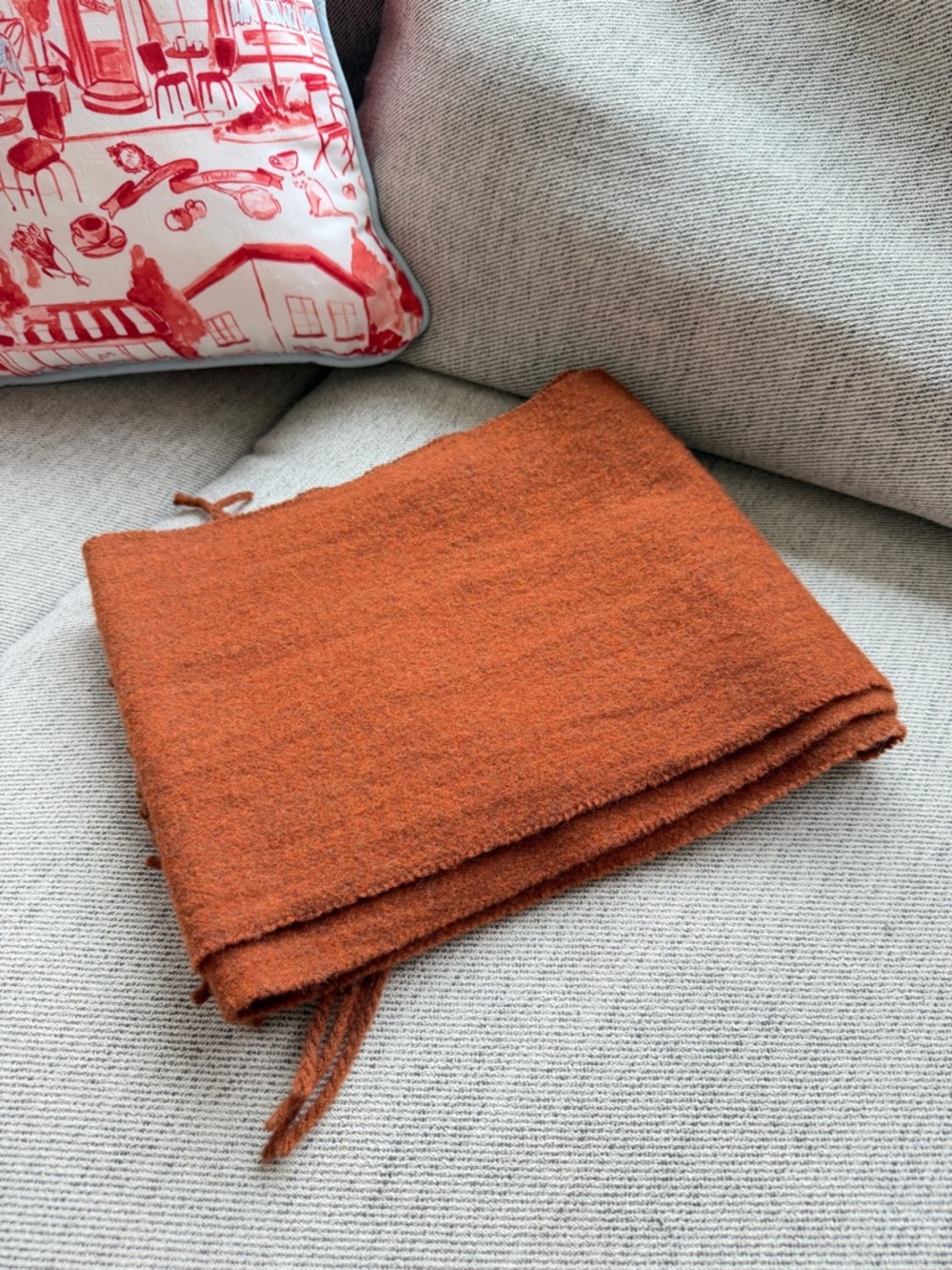 Acne Studios Rust Brown Orange Wool Scarf